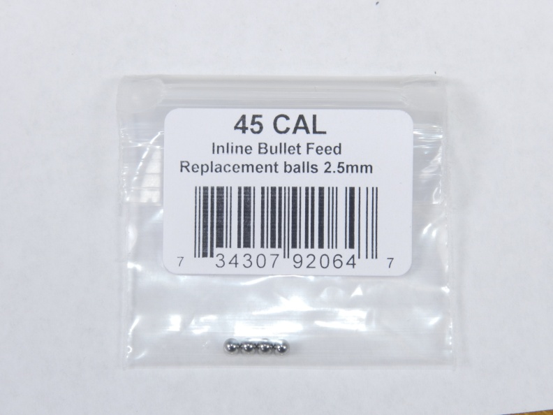 92064 45 cal Inline Bullet Feed Replacement balls 2.5mm