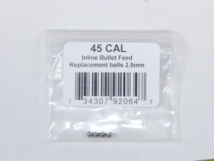 92064 45 cal Inline Bullet Feed Replacement balls 2.5mm